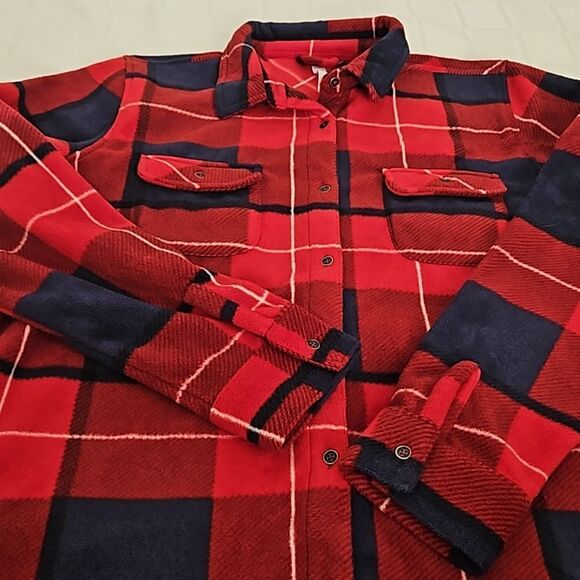 Ripzone Men's Flannel Buffalo Plaid Button-Down Long Sleeves Shirt XL Red/ Blue - Picture 12 of 16